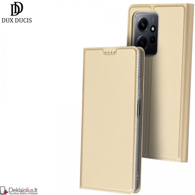Dux Ducis Skin Pro dirbtinės odos dėklas - auksinės spalvos (Xiaomi Redmi Note 12 4G) Dux Ducis Skin Pro dirbtinės odos dėklas - auksinės spalvos (Xiaomi Redmi Note 12 4G)